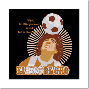 El Pibe de Oro - Diego Maradona Head Juggle Portrait for True Football Aficionados Posters and Art